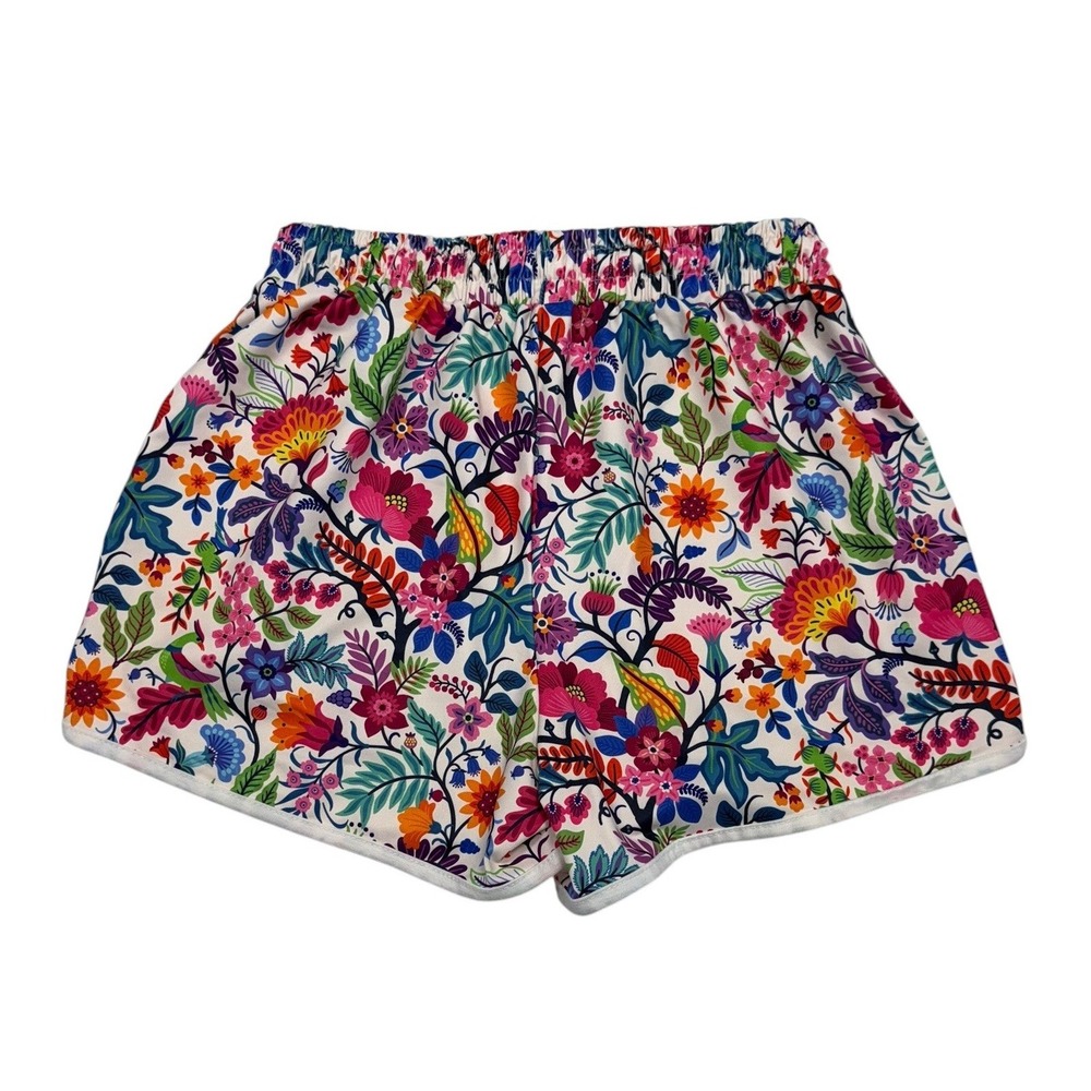 Jess Lea Womens Floral Shorts Multicolor Elastic Waist Drawstring Small - Picture 2 of 8